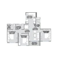 K Pune Bavdhan 3 BHK Floor Plan Image